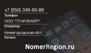 Кто звонил с 9503496086 - регион и оператор